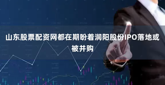 山东股票配资网都在期盼着润阳股份IPO落地或被并购