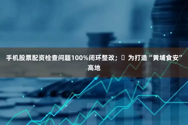 手机股票配资检查问题100%闭环整改；✍为打造“黄埔食安”高地